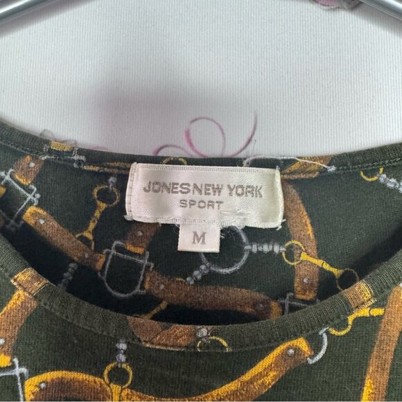 Jones New York sport horse bit chain ⛓️‍💥 chains ⛓️ top shirt luxury tshirt - Picture 6 of 7